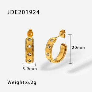 Boucles d'oreilles créoles plaquées or 18 carats
