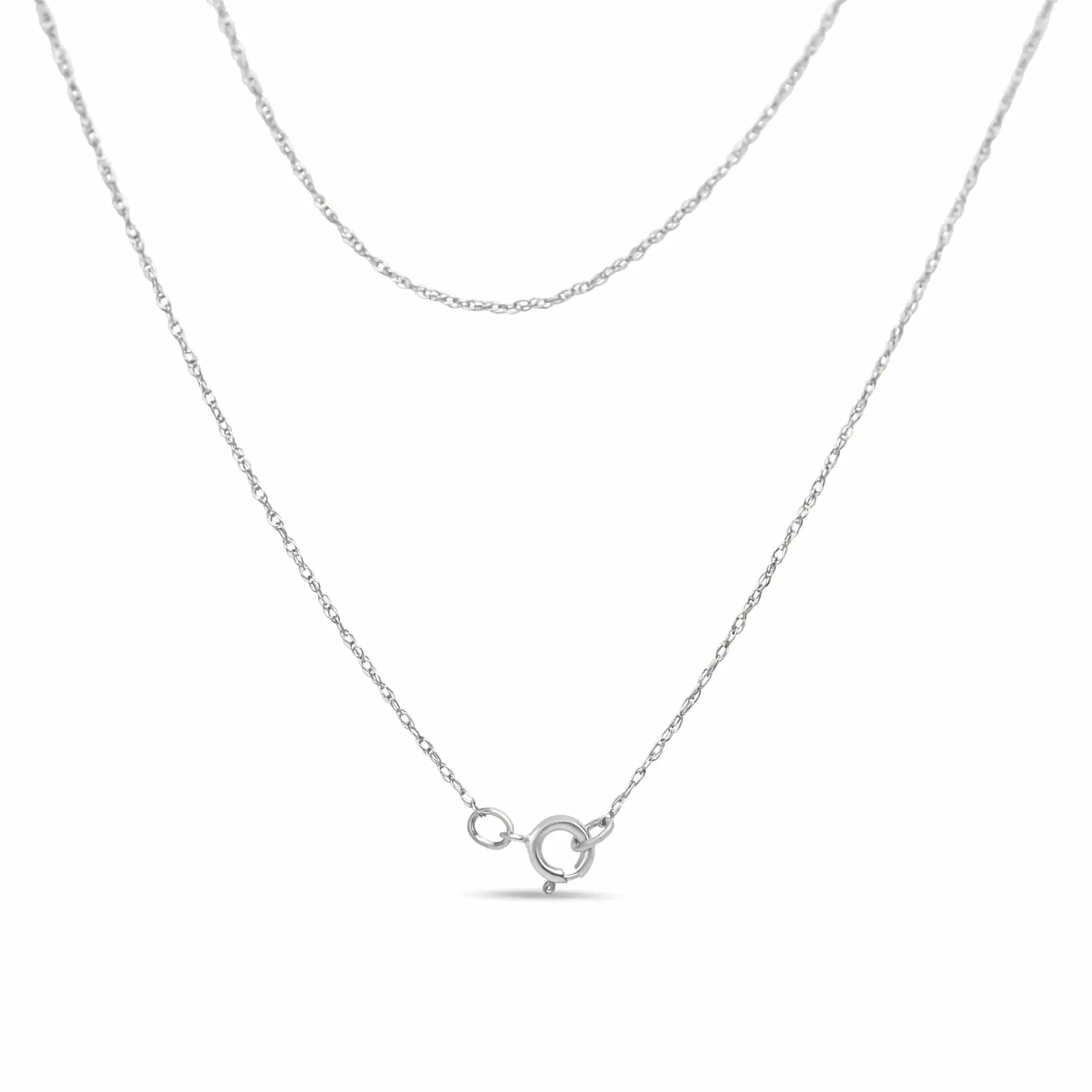 .925 Sterling Silver 3/8 Cttw Round Diamond Double Heart-in-Heart Pendant 18" Necklace (I-J Color, I3 Clarity)