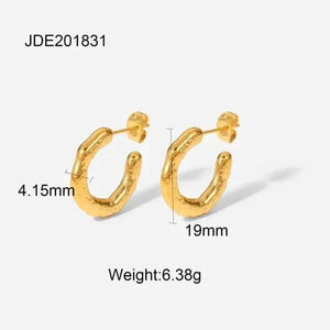 Boucles d'oreilles créoles plaquées or 18 carats