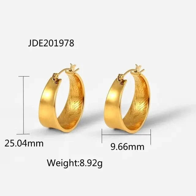 Boucles d'oreilles créoles plaquées or 18 carats