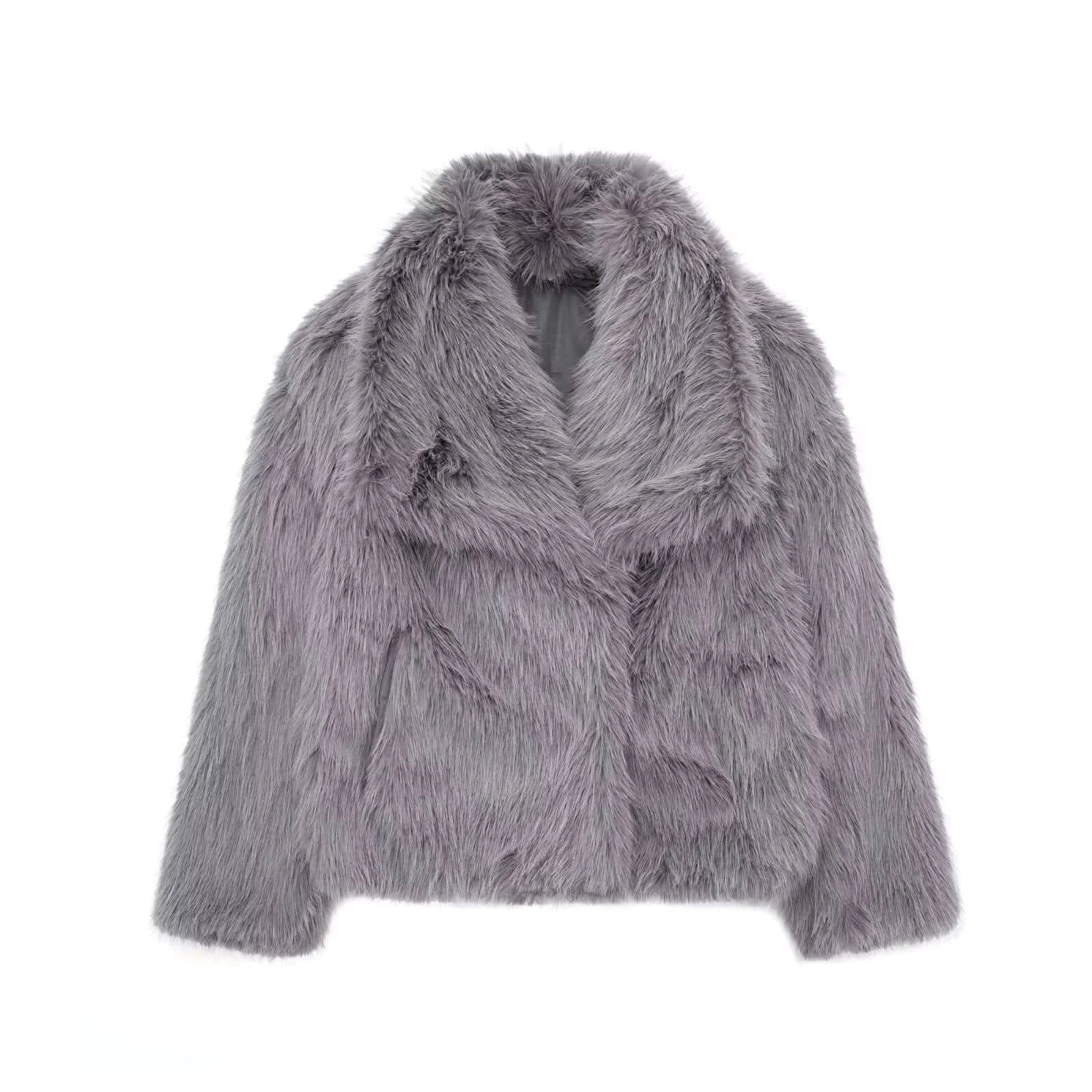 Women’s Faux Fox Fur Coat – Elegant, Warm & Luxurious Winter Outerwear