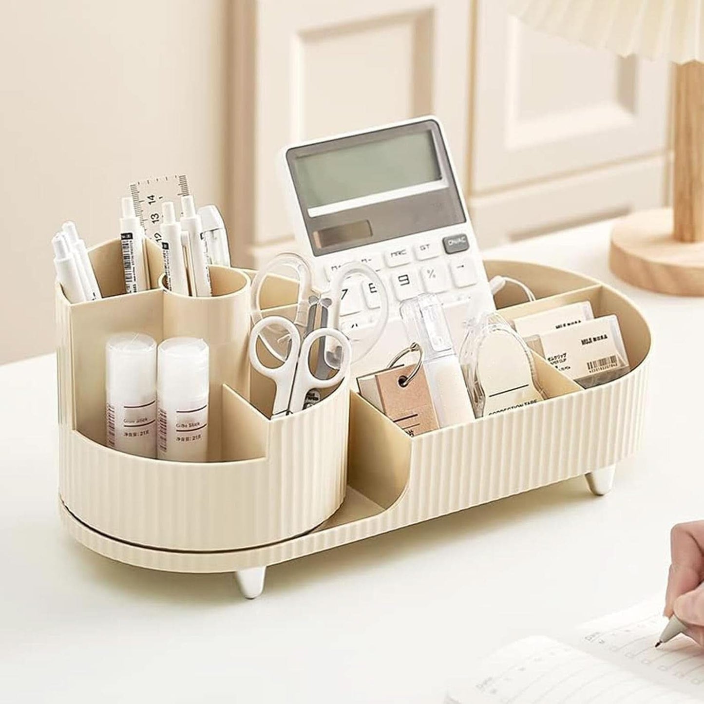 360°Rotating Makeup Organizer, Cosmetic Storage Organizer Box for Dressing Table Bedroom, 3020208/120338AM07US2