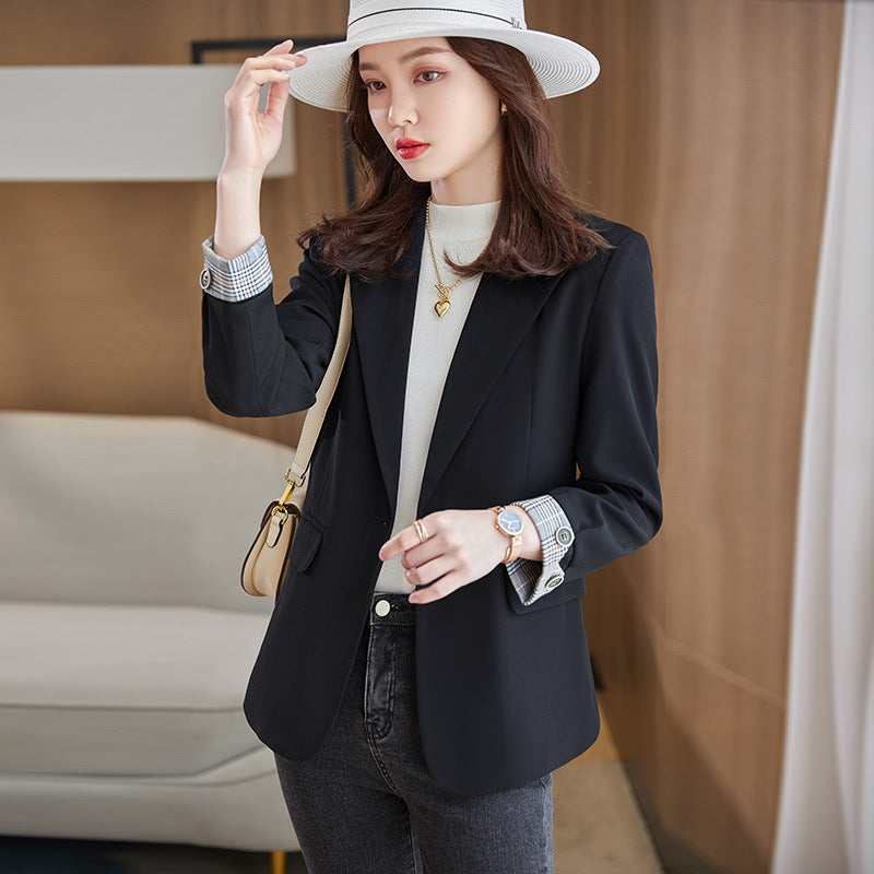 Autumn And Winter Thick Professional Wear Black Suit Jacket Formal Wear