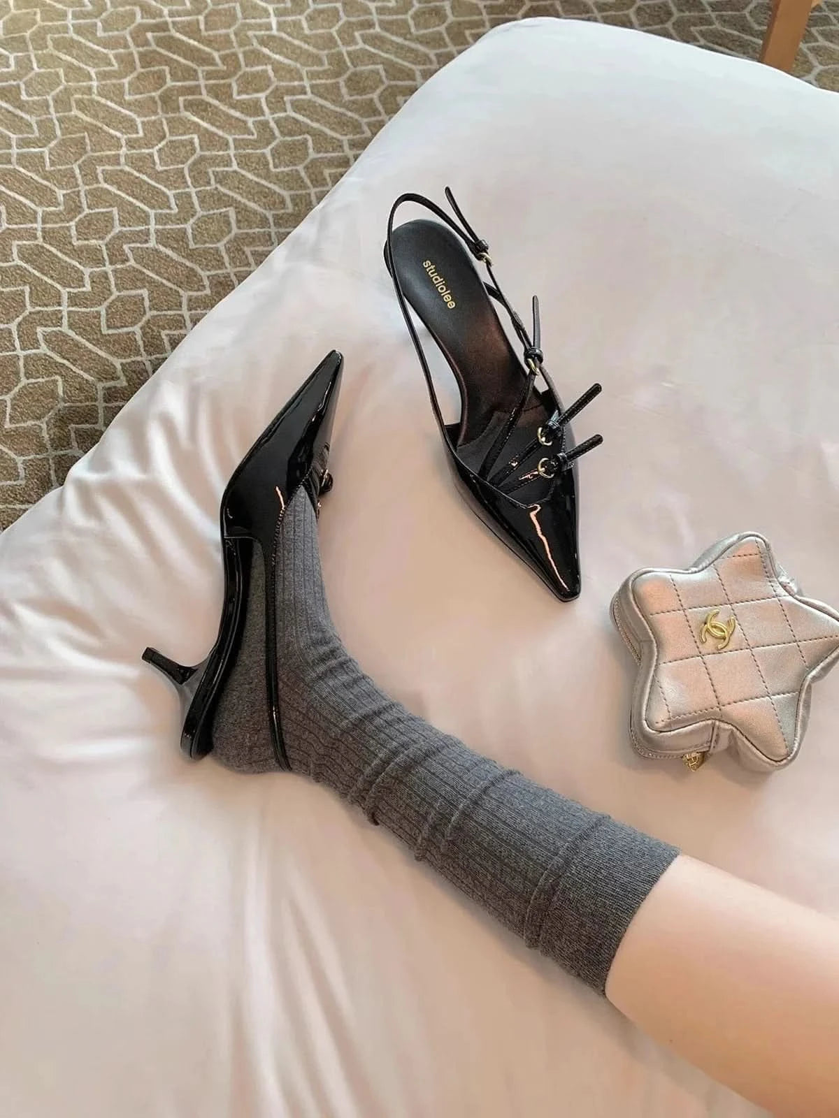 Sandales à talons hauts et boucle pour femmes