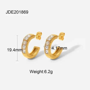Boucles d'oreilles créoles plaquées or 18 carats