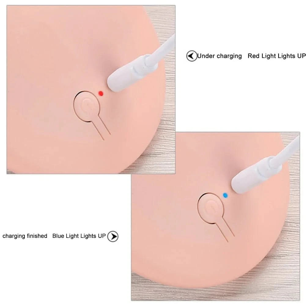 Miroir de maquillage de poche à LED
