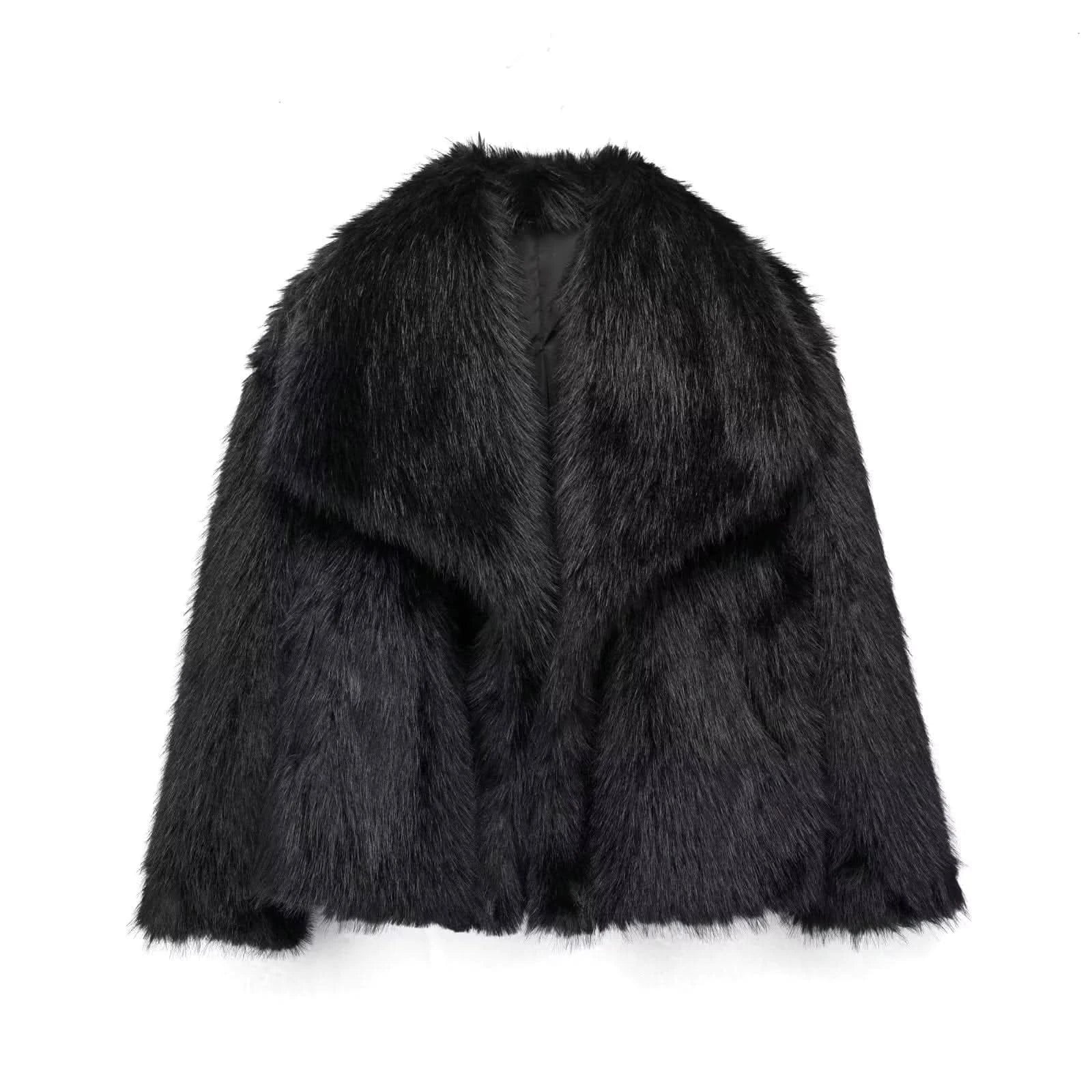 Women’s Faux Fox Fur Coat – Elegant, Warm & Luxurious Winter Outerwear