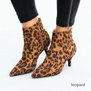 Bottes hautes à imprimé léopard