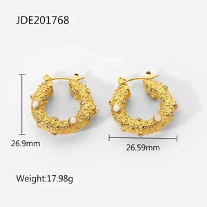 Boucles d'oreilles créoles plaquées or 18 carats