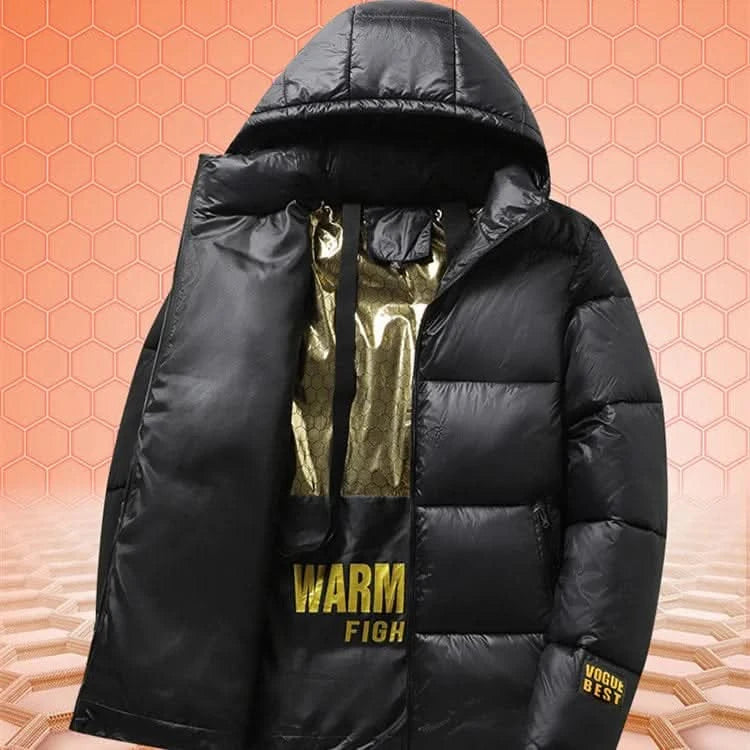 Veste d'hiver matelassée en coton pour homme – Manteau chaud en graphène, grandes tailles