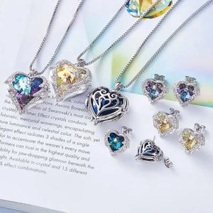 Collier en cristal en forme de cœur