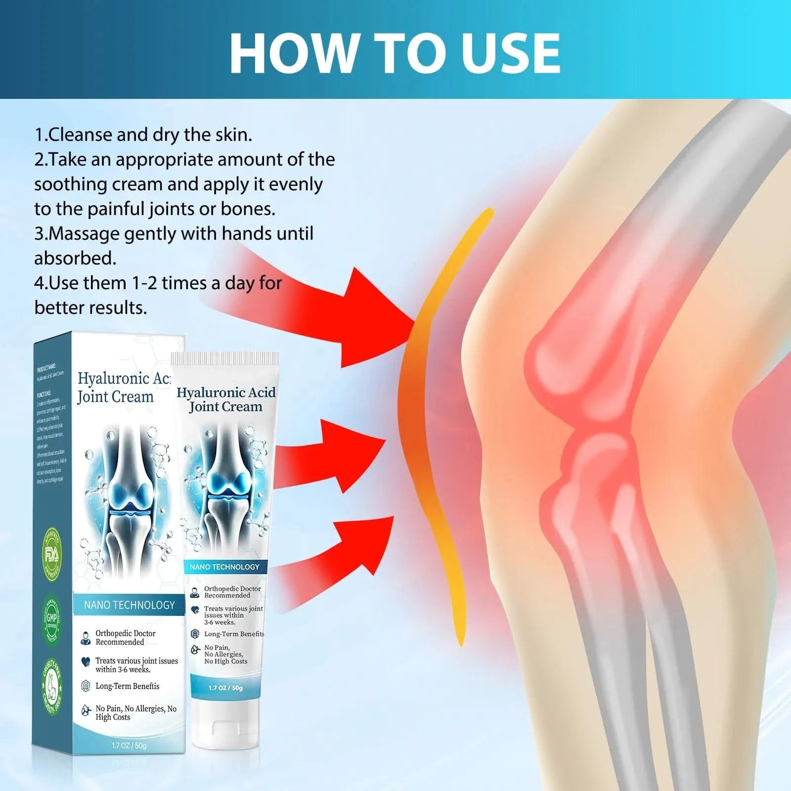 Gel de soin pour les articulations