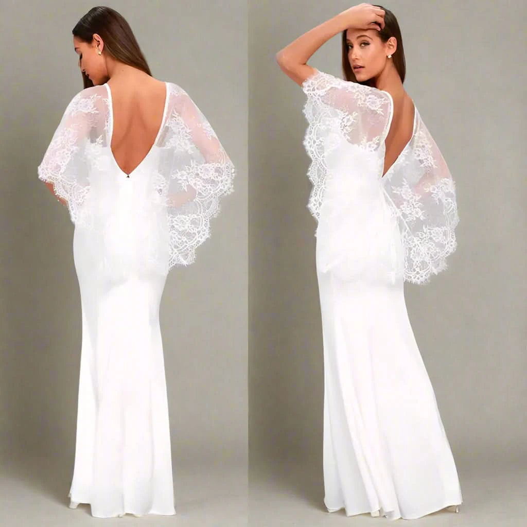 Robe châle en dentelle - Tenue élégante en dentelle