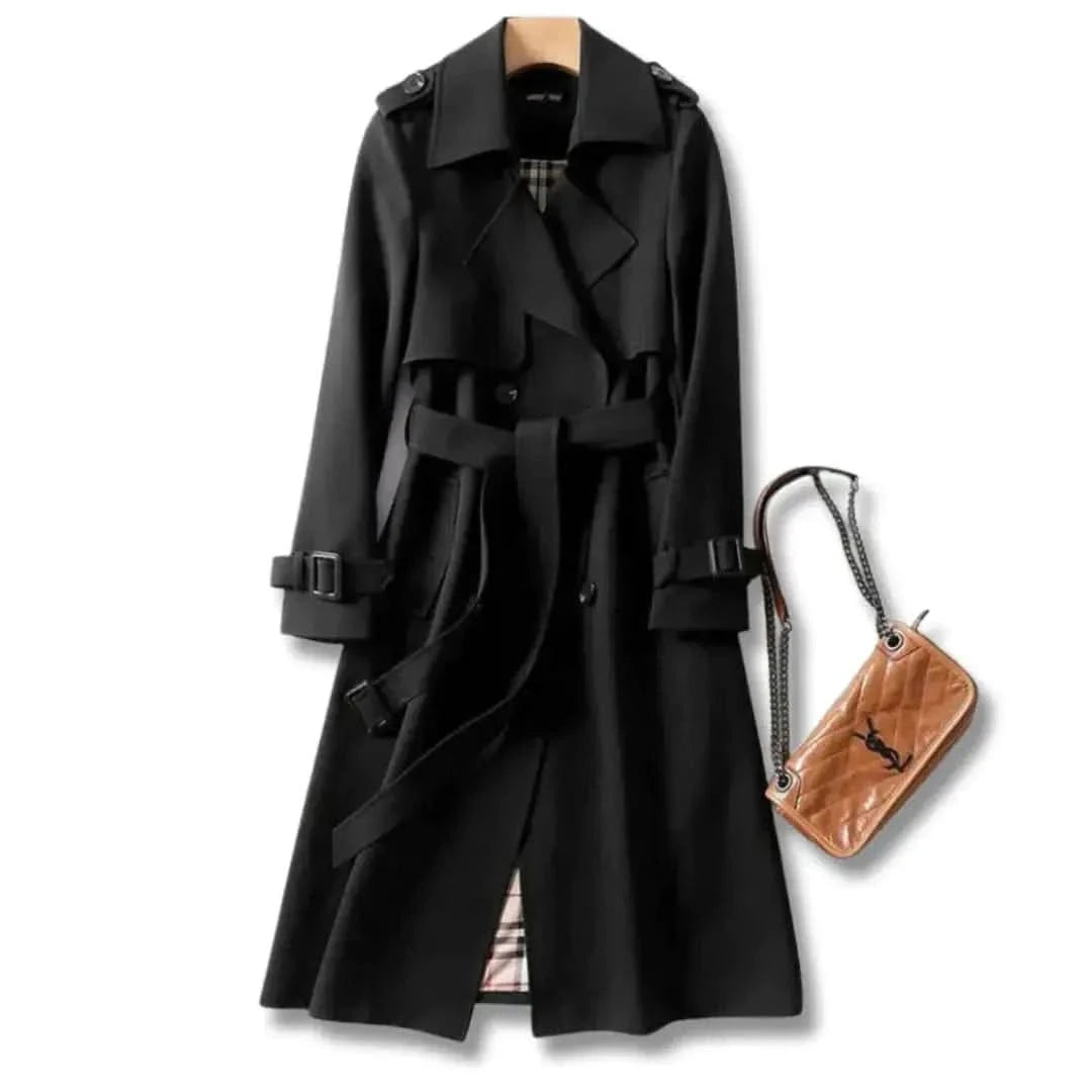 Classic Women's Trench Coat – Elegant & Water-Resistant