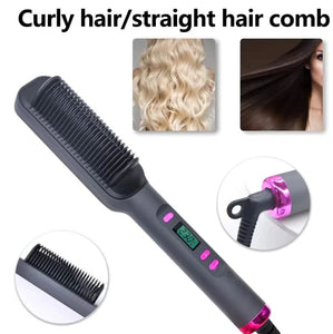 Peigne électrique multifonction pour lisser les cheveux