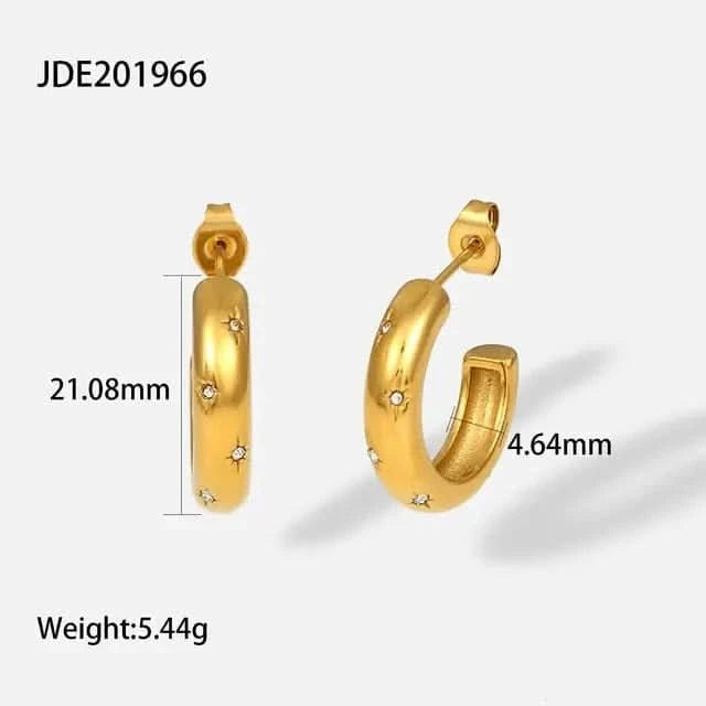 Boucles d'oreilles créoles plaquées or 18 carats