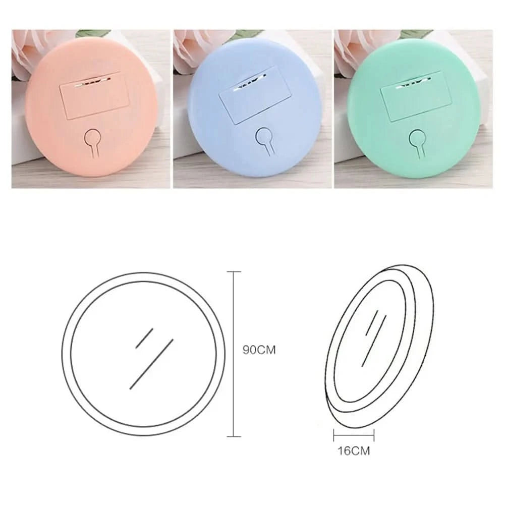 Miroir de maquillage de poche à LED