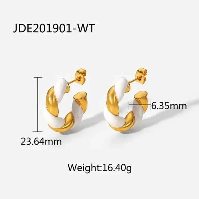 Boucles d'oreilles créoles plaquées or 18 carats