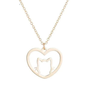 Collier coeur de chat