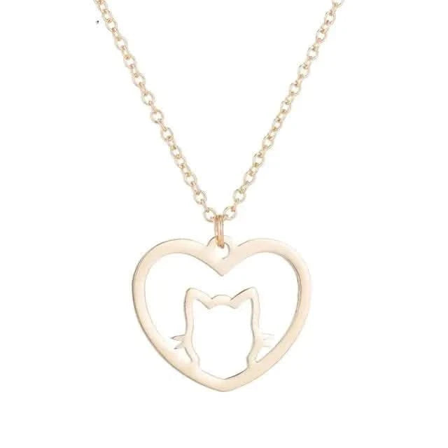 Collier coeur de chat