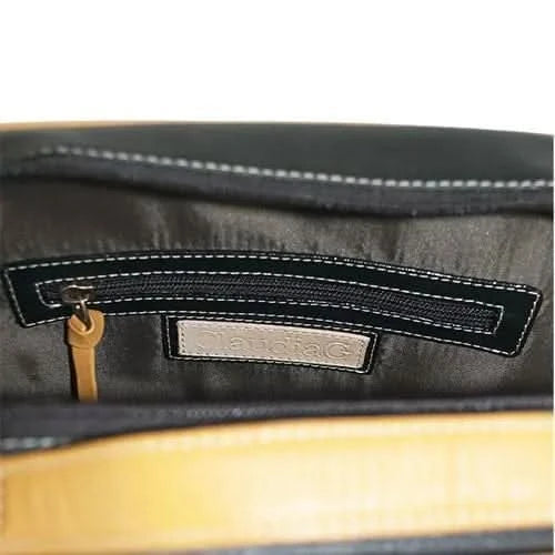 Sac à dos en cuir Augusta - Noir/Verge d'or