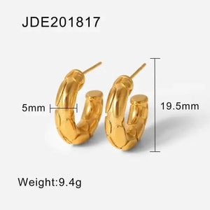 Boucles d'oreilles créoles plaquées or 18 carats