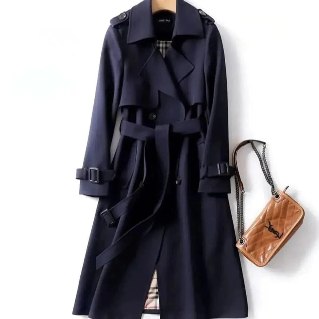 Classic Women's Trench Coat – Elegant & Water-Resistant