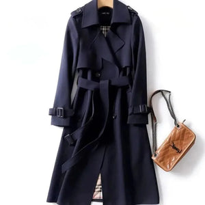 Classic Women's Trench Coat – Elegant & Water-Resistant