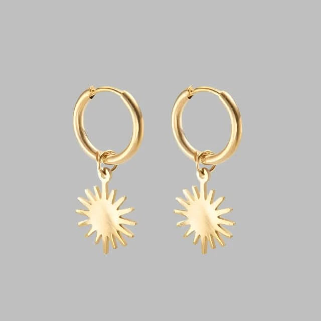 Pendant Hoop Earrings