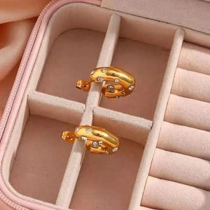 Boucles d'oreilles créoles plaquées or 18 carats