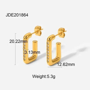 Boucles d'oreilles créoles plaquées or 18 carats
