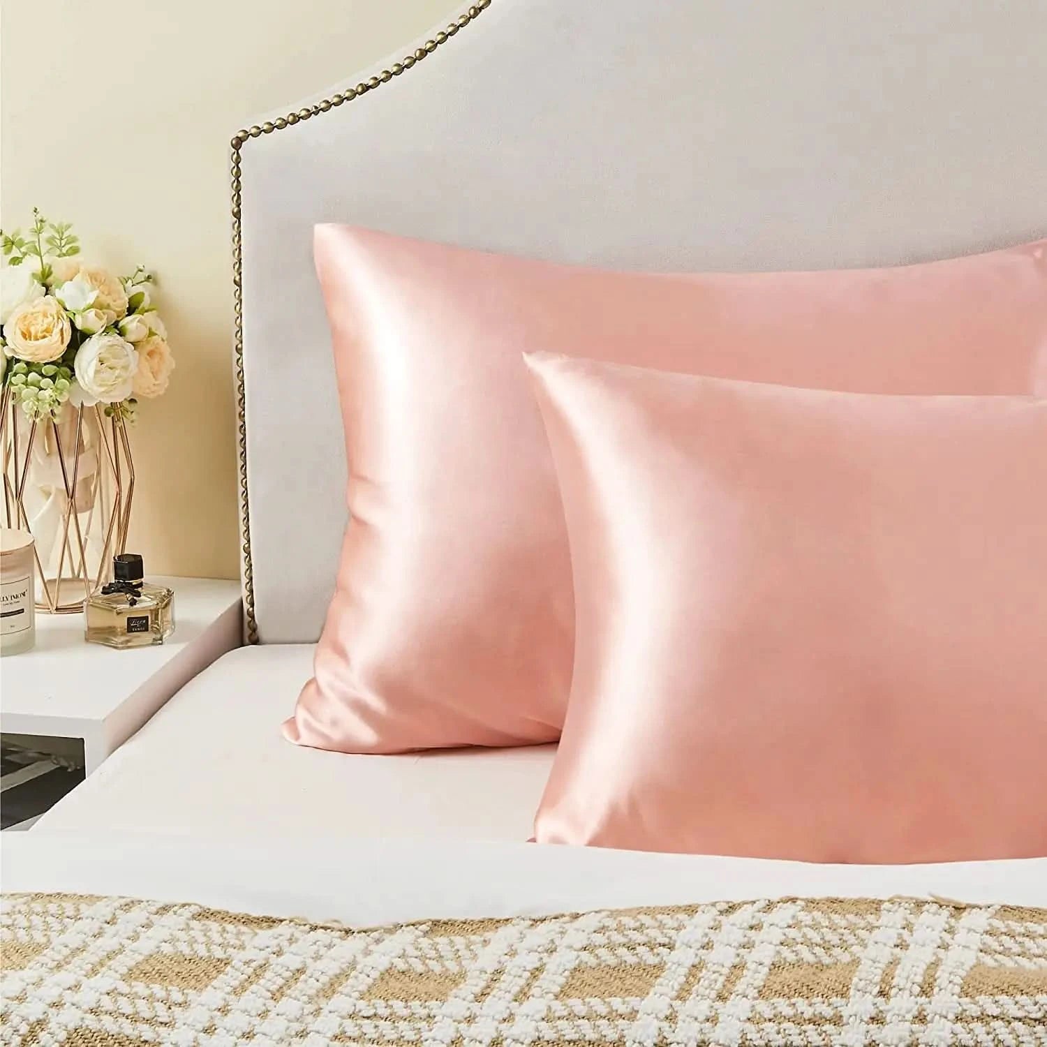 Taie d'oreiller de luxe en satin de soie 