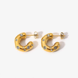 Boucles d'oreilles créoles plaquées or 18 carats