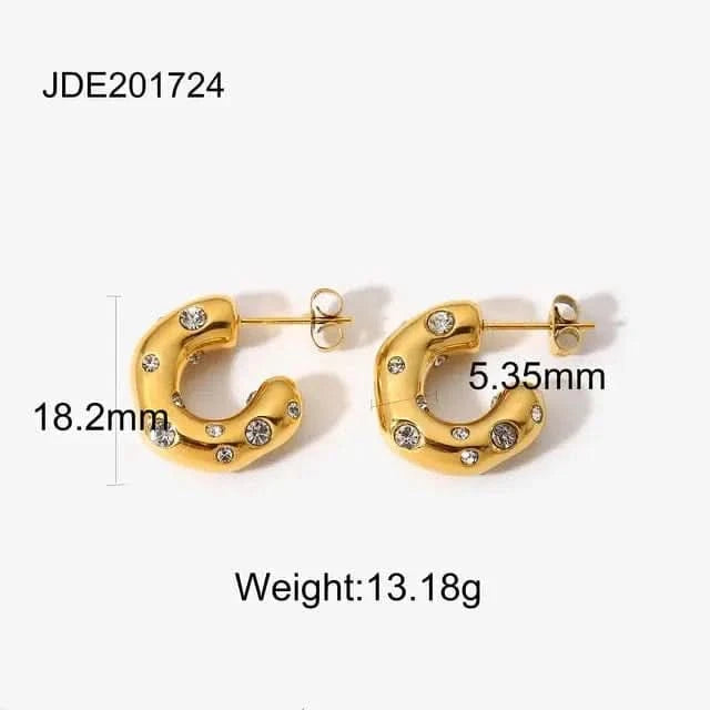 Boucles d'oreilles créoles plaquées or 18 carats