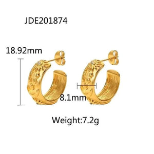 Boucles d'oreilles créoles plaquées or 18 carats