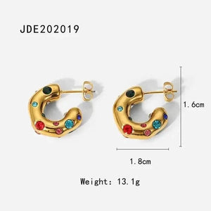 Boucles d'oreilles créoles plaquées or 18 carats