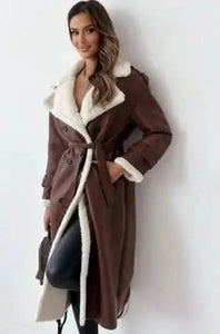 Winter Collar Lapel Coat – Elegant & Warm Outerwear for Cold Weather