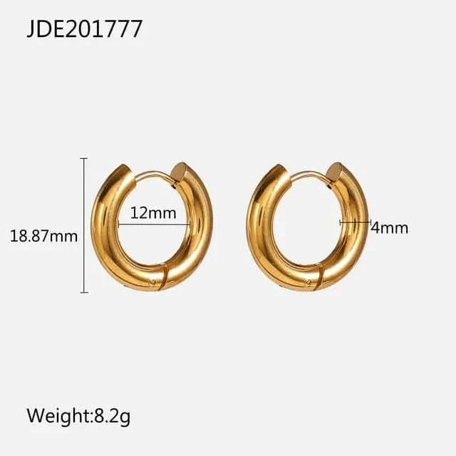 Boucles d'oreilles créoles plaquées or 18 carats