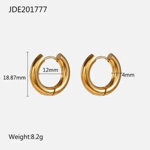 Boucles d'oreilles créoles plaquées or 18 carats