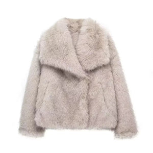 Women’s Faux Fox Fur Coat – Elegant, Warm & Luxurious Winter Outerwear