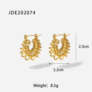Boucles d'oreilles créoles plaquées or 18 carats